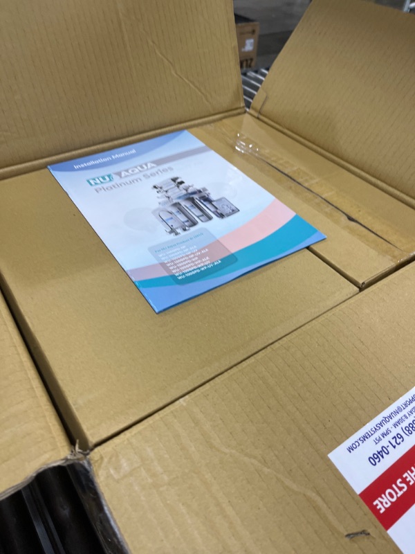 Photo 2 of NU Aqua 7-Stage UV & Alkaline Under Sink Reverse Osmosis Water Filter System - 100 GPD RO Filtration & Remineralization - Faucet & Tank - PPM Meter - 100GPD Undersink - Home Kitchen Drinking Purifier Stage 7 UV + Alkaline