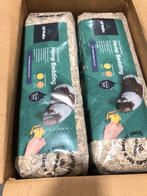 Photo 2 of All Walks Animal Bedding - Sustainably Sourced & Biodegradable Pet Bedding Made of 100% Natural Hemp Fiber - Superior Odor Control, Pesticide & Chemical Free - American Farms (40L)