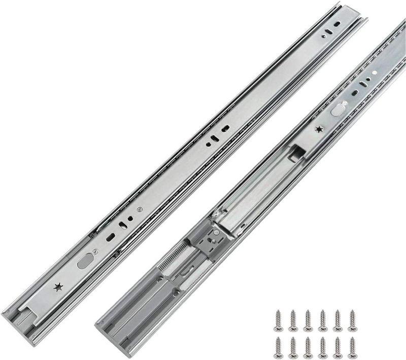 Photo 1 of  LONTAN 1 Pair Heavy Duty Drawer Slides 22 inch Soft Close Ball Bearing Drawer Slides - 4502S3-22 Drawer Rails Heavy Duty 100 LB Capacity Full Extension Drawer Slides 