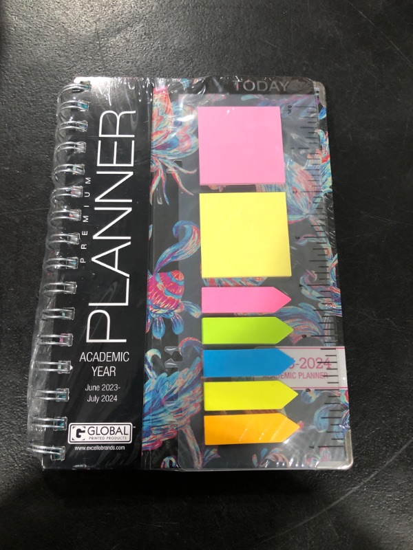 Photo 2 of Hardcover Academic Year 2023-2024 Planner (June 2023 Through July 2024) 5.5 X 8 Medium Daily Weekly Monthly Planner Yearly Agenda. Bookmark Pocket
