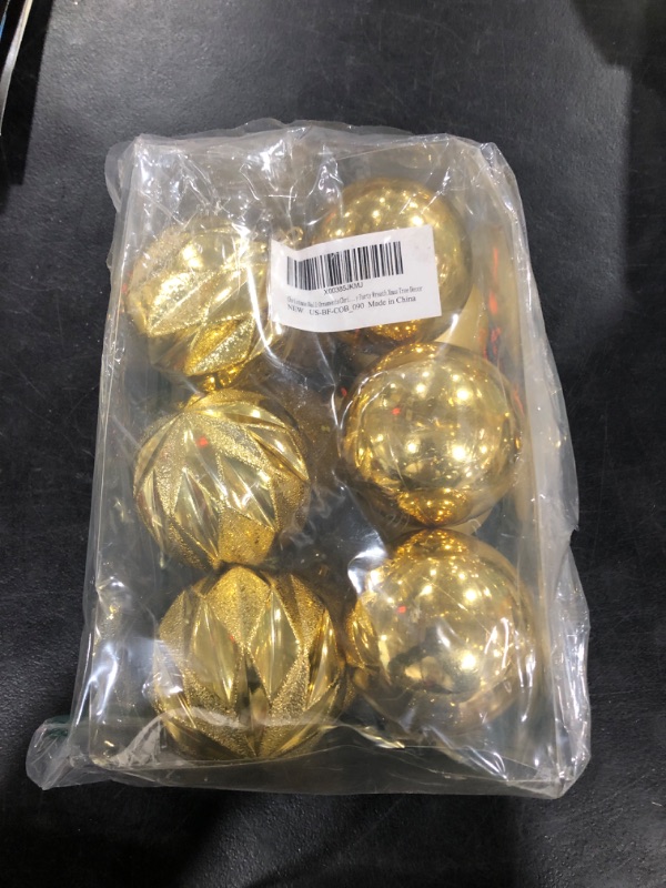 Photo 2 of 12PCS 3.15" Christmas Ball Ornaments Shatterproof Gold Christmas Tree Decorations Xmas Tree Balls Halloween Ornaments Décor 