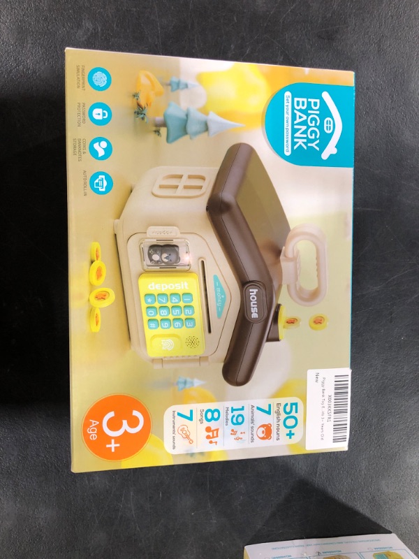 Photo 1 of Electronic Piggy Bank Toys for Kids, Cute ATM Saving Machine Coin Money Box with Password & Fingerprint Simulation, Auto Scroll Paper Money, Christmas Birthday Gifts for Boys Girls 