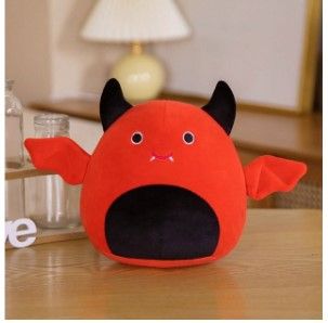 Photo 1 of 12" Red Bat Doll, The Halloween Stuffed Animal Plush Toy Cute Cartoon Devil Bat Doll Pillow Birthday Gift
