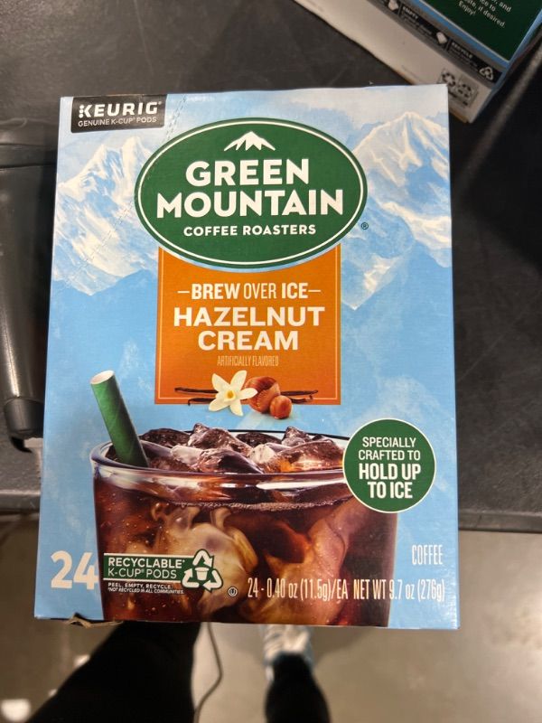 Photo 2 of Green Mountain Coffee Roasters Brew over ice hazelnut cream artificially flavored 24-0.40 oz K-Cup Pods BB 1/20/24