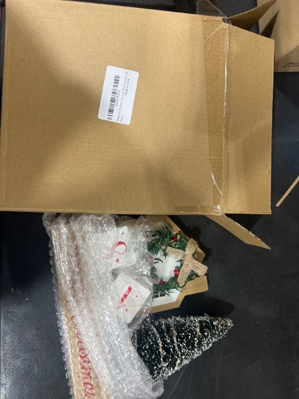 Photo 1 of HOMirable Christmas Tree Countdown Block LED Lighted 99 Days Until Christmas Wreath Calendar Tabletop Number Date Rustic Wooden Home Decor Holiday Xmas Ornament Desk Decoration Gift