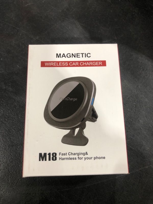Photo 2 of CHGeek Magnetic Wireless Car Charger, Fits MagSafe Car Charger, for Magsafe Car Mount Charger, ONLY for iPhone 14/14 plus/14pro/14pro max 13/13 Mini /13 Pro/13 Pro Max / 12/12 Mini/12 Pro/12 Pro Max