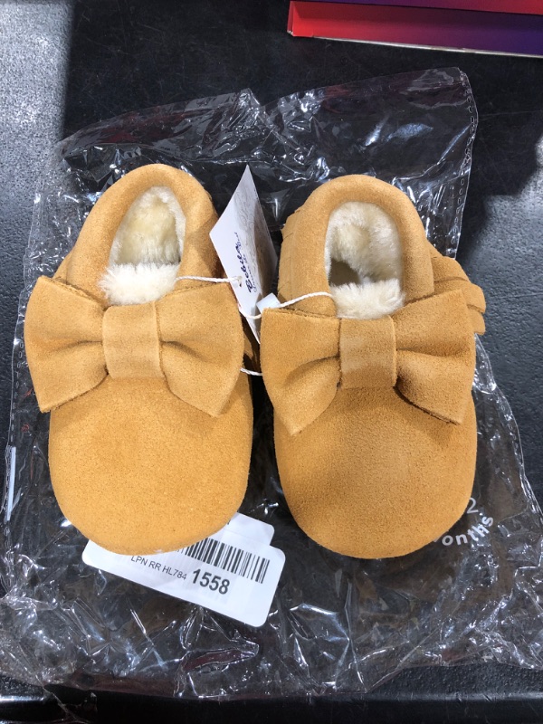 Photo 1 of Bebila Double Bow Fringe Baby Moccasins - Soft Sole Baby Shoes Girls Toddler Crib Flats Unknown Size 
