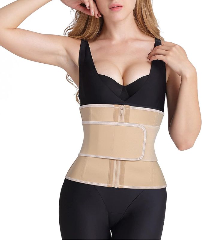 Photo 1 of Atbuty Short Torso Waist Trainers Cincher for Women Corset Underbust Latex Sport Girdle Hourglass Body Shaper XSmall