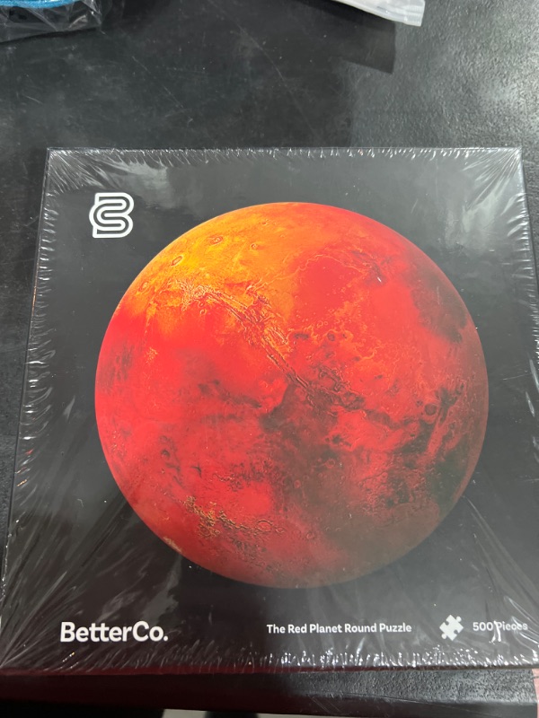 Photo 2 of BetterCo. - The Red Planet Mars Round Puzzle 500 Pieces - Difficult Jigsaw Puzzles 500 Pieces - Challenge Yourself with 500 Piece Puzzles for Adults, Teens (Red Planet)