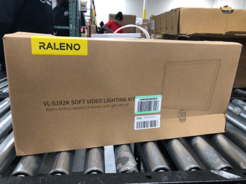 Photo 2 of RALENO 2 Packs LED Video Light and 75inches Stand Lighting Kit Include: 3200K-5600K CRI95+ Built-in Battery with 1 Handbag 2 Light Stands for Gaming,Streaming,Youtube,Web Conference,Studio Photography 192LEDS