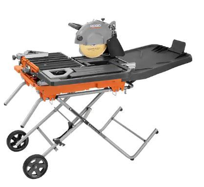 Photo 1 of 15 Amp 10 in. Wet Tile Saw with Portable Stand
