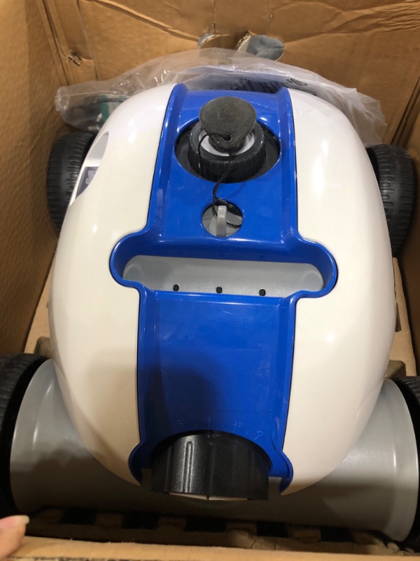 Photo 2 of (2023 Model) Rock&Rocker Cordless Robotic Pool Cleaner?Pool Vacuum with Dual-Drive Motors, Up to 90 Mins Runtime, Powerful Suction, Cleaning for Above or Inground Pools up to 861 Sq Ft, Blue