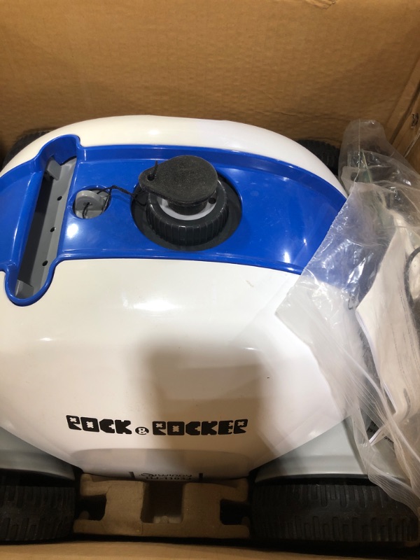 Photo 3 of (2023 Model) Rock&Rocker Cordless Robotic Pool Cleaner?Pool Vacuum with Dual-Drive Motors, Up to 90 Mins Runtime, Powerful Suction, Cleaning for Above or Inground Pools up to 861 Sq Ft, Blue