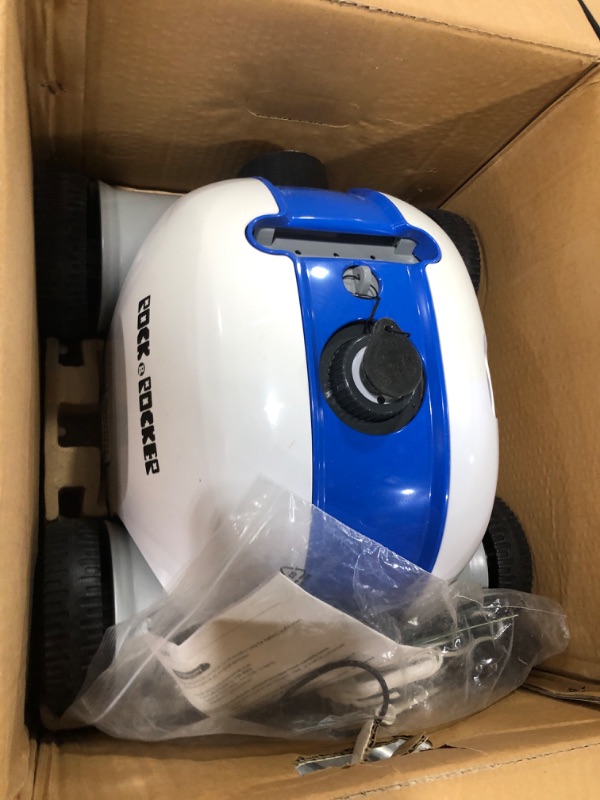 Photo 4 of (2023 Model) Rock&Rocker Cordless Robotic Pool Cleaner?Pool Vacuum with Dual-Drive Motors, Up to 90 Mins Runtime, Powerful Suction, Cleaning for Above or Inground Pools up to 861 Sq Ft, Blue