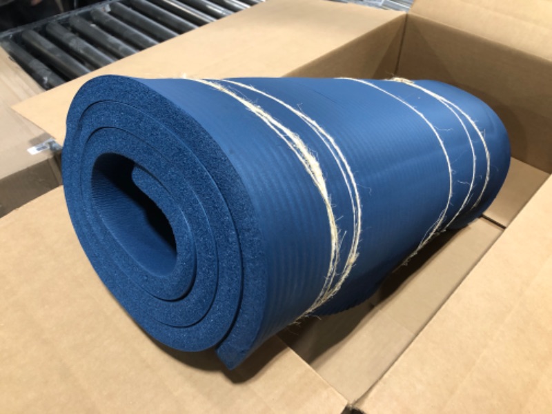 Photo 1 of 1 INCH THICK YOGA MAT, BLUE