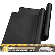 Photo 1 of 2 Pack Oven Liners for Bottom of Oven Electric Gas Oven Stove Microwave Grills Air Fryer Teflon Liner, Large Thick Heavy Duty 100% Non-Stick Oven Liners Mat, BPA and PFOA Free, 23.62x15.75 in
