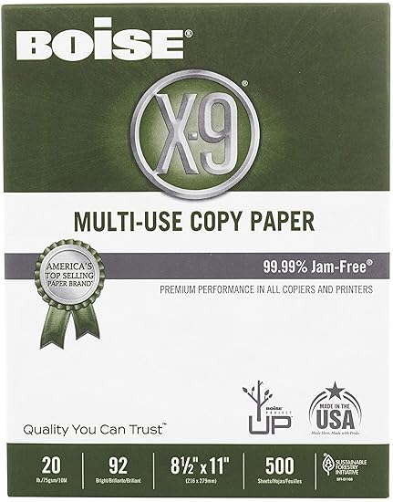 Photo 1 of  Boise X-9 Multipurpose Paper Paper,Xero,We,8.5X11,20# Pmcin6 