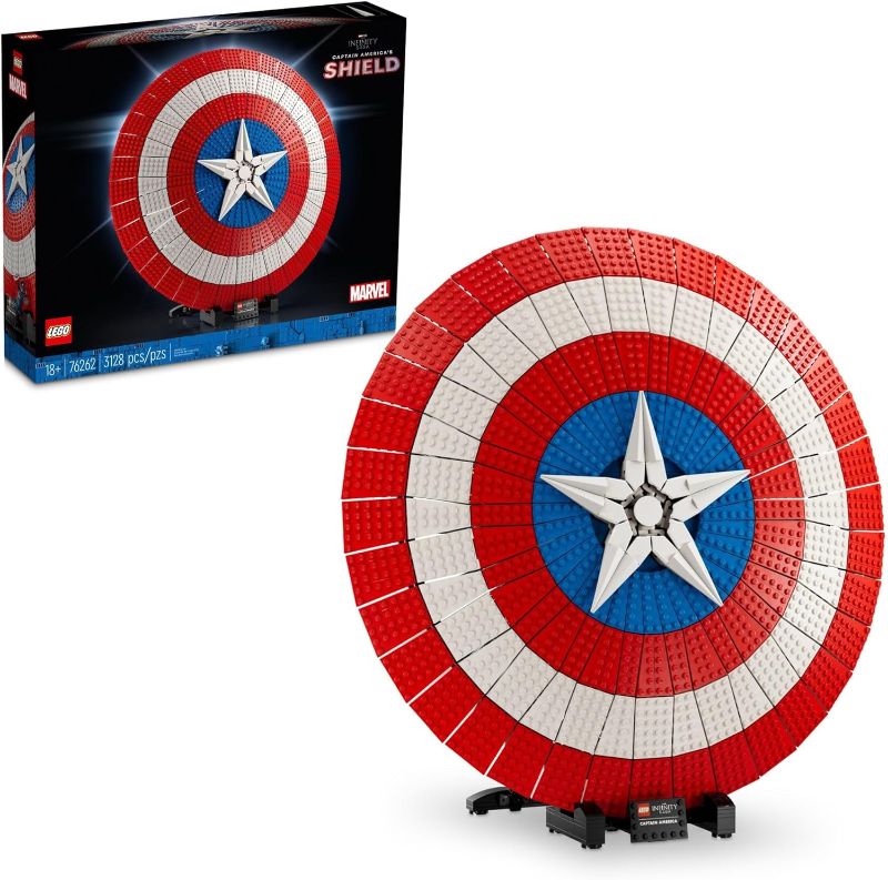 Photo 1 of  LEGO Marvel Captain America’s Shield 76262 Model Kit for Adults, Collectible Replica of Captain America’s Iconic Shield, This Disney Marvel Building Set for Adults Makes a Great Gift for Marvel Fans 