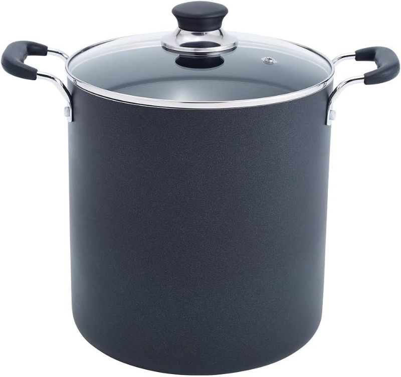 Photo 1 of  T-fal Specialty Nonstick Stockpot 12 Quart Oven Safe 350F Cookware, Pots and Pans, Dishwasher Safe Black 