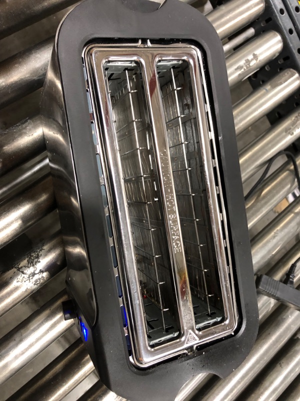 Photo 1 of  Elite Gourmet ECT-3100 Long Slot 4 Slice Toaster, Reheat, 6 Toast Settings, Defrost, Cancel Functions, Built-in Warming Rack, Extra Wide Slots for Bagels & Waffles, Stainless Steel & Black 