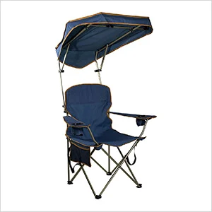 Photo 1 of  Quik Shade MAX Shade Relaxing Chair With Cup Holders, Foldable, Aluminum, Blue 