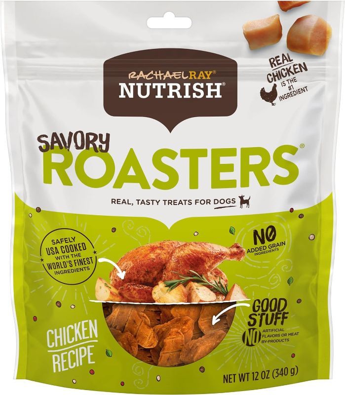 Photo 1 of exp dec - 3 - 2023 - 5 pack - Rachael Ray Nutrish Savory Roasters Real Meat Dog Treats, Roasted Chicken Recipe, 12 Ounces, Grain Free