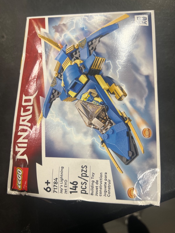 Photo 2 of LEGO NINJAGO Jay’s Lightning Jet EVO 71784, Upgradable Toy Plane, Ninja Airplane Building Set, Collectible Birthday Gift Idea for Kids, Boys and Girls Age 7 Plus