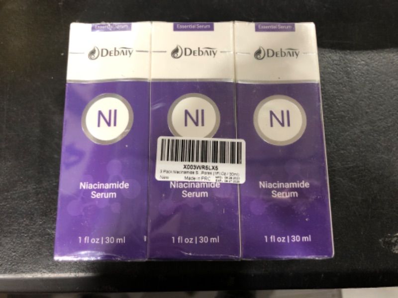 Photo 2 of 3 Pack Niacinamide Serum for Face Moisturizing Inhibits Melanin & Restore Skin Natural, Anti-Aging and Shrinks Pores (1Fl.Oz / 30ml)