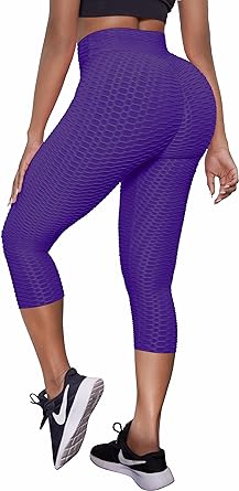 Photo 1 of Msicyness Tiktok Trending Leggings Women's High Waist Yoga Pants Ruched Butt Lift Leggings Textured Scrunch Booty Tights SMALL