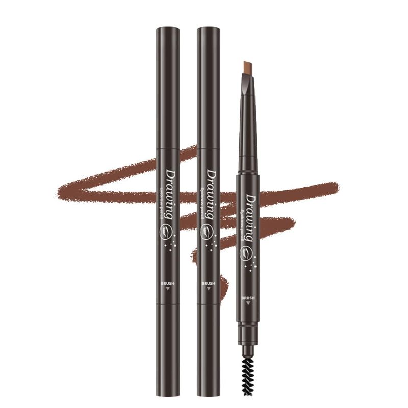 Photo 1 of 3 Classic Eyebrow Pencils,Long Lasting, Waterproof, Double-headed Automatic Rotating Eyebrow Pencil,[3-in-1]Eyebrow Pencil *3;Light Brown #-0907039