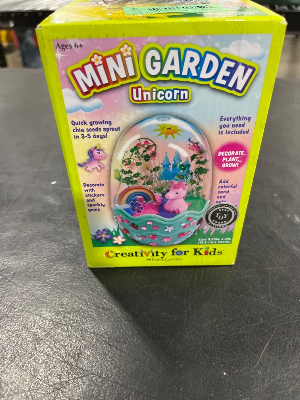 Photo 3 of Creativity for Kids Mini Garden: Magical Unicorn - Gifts for Girls and Boys Age 6-8+, Arts and Crafts for Kids Unicorn Garden Mermaid Terrarium