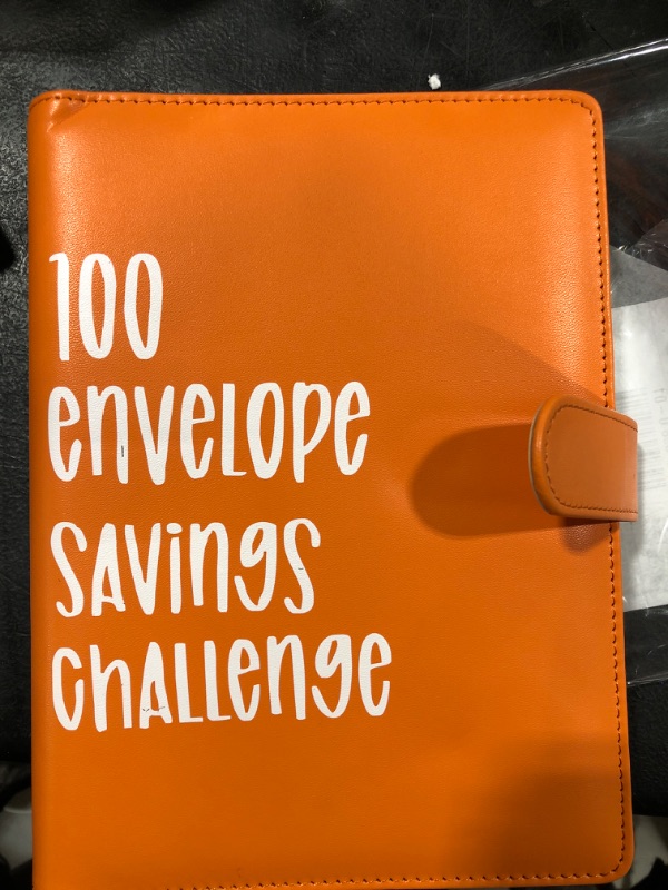 Photo 1 of 100PCS Envelope Challenge Binders Savings Challenges Binders Budget Planner Book for Budgeting (Orange Cover)
