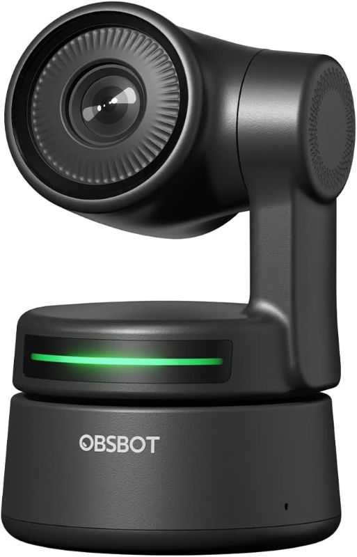 Photo 1 of OBSBOT Tiny Webcam 1080P PTZ, AI-Powered Tracking & Auto Framing, Webcam with Microphone Noise Reduction, Gesture Control, 30 FPS, HDR Low-Light Correction, Web Camera for PC, Streaming, Meeting, etc.