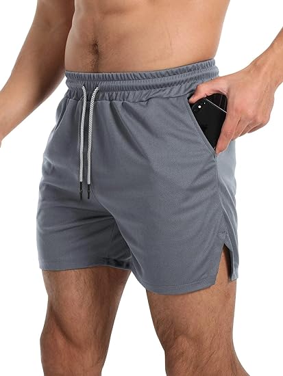 Photo 2 of FLYFIREFLY Mens Workout Running Shorts Lightweight Breathable Gym Athletic 5 inch Inseam Shorts Men L