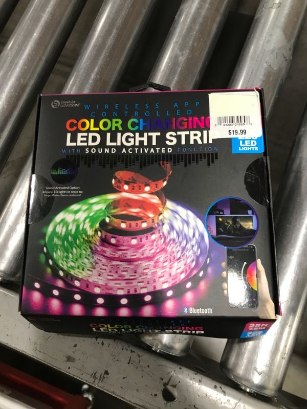 Photo 2 of Lifestyle Advanced 25' Wireless App Controlled Color LED Light Strip with Sound Activation
