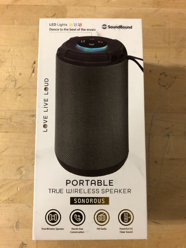 Photo 3 of SoundBound Sonorous Portable & Durable Wireless Bluetooth Speaker For Indoor & Outdoor
