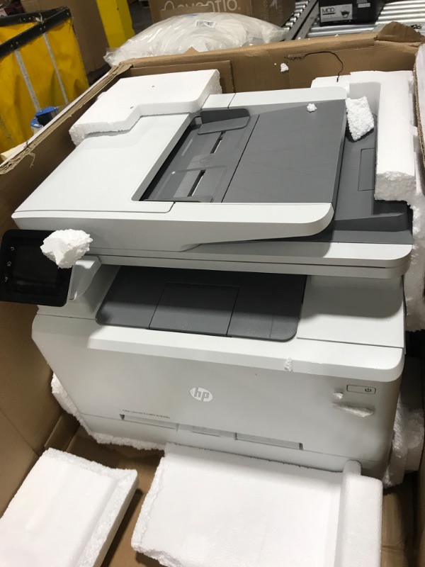 Photo 2 of HP Color LaserJet Pro M283fdw Wireless All-in-One Laser Printer, Remote Mobile Print, Scan & Copy, Duplex Printing, Works with Alexa (7KW75A), White