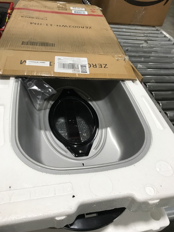Photo 1 of 26 Quart Electric Roaster Oven with Visible & Self-Basting Lid, Large Turkey Defrost Warm Function, Adjustable Temperature, Removable Pan Rack, Stainless Steel, White 26QT White