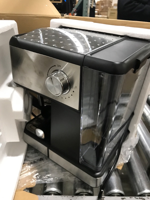 Photo 1 of Kwister Espresso Machine 20 Bar Espresso Coffee Maker Cappuccino Machine with Milk Frother, Digital Touch Panel, 50 OZ Removable Water Tank, Stainless Steel