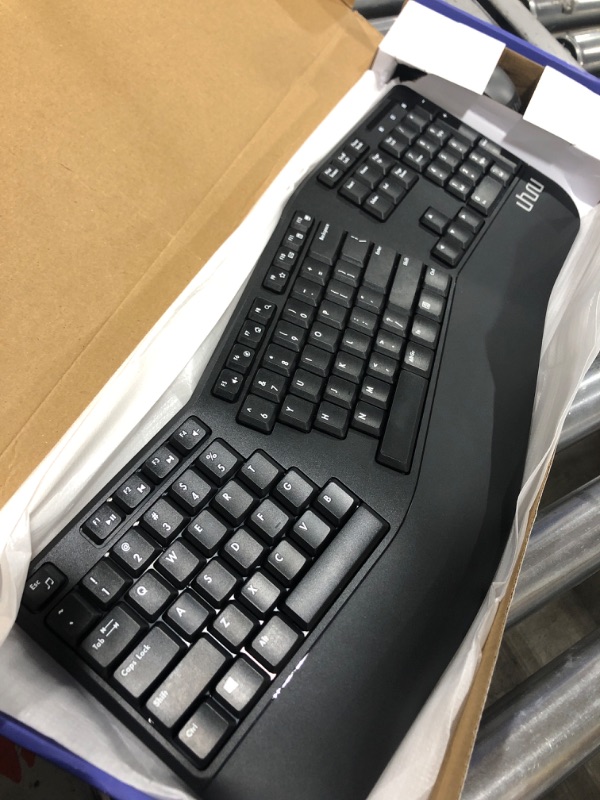 Photo 2 of Ergonomic Wireless Keyboard and Mouse - UHURU UEKM-20 Wireless Ergo Keyboard and Mouse Combo with Split Design, Palm Rest, Natural Typing, Compatible with Windows Mac