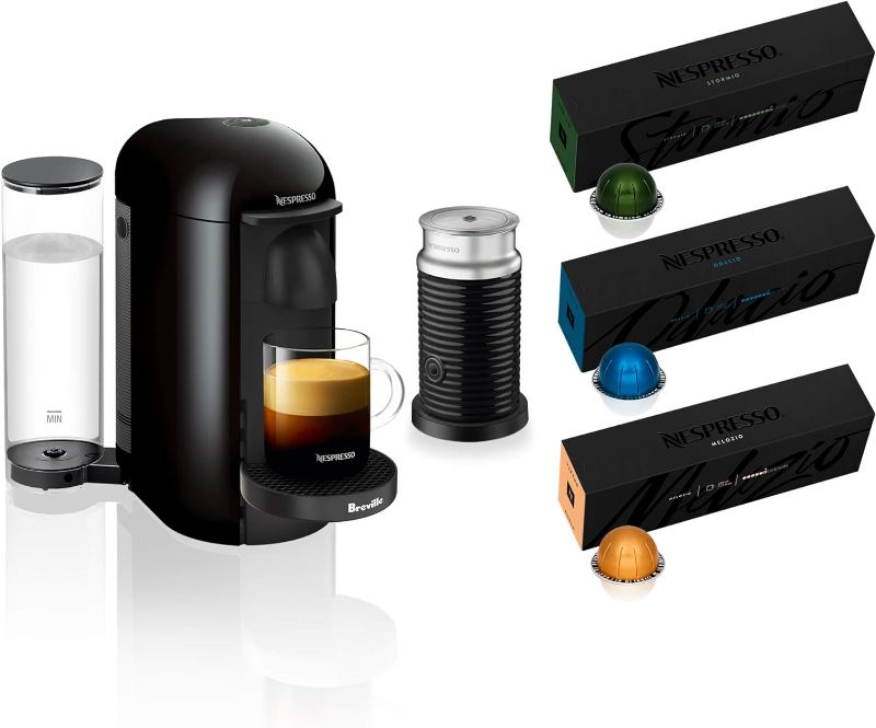 Photo 1 of Nespresso VertuoPlus Coffee and Espresso Machine by Breville with Milk Frother,60 Fluid Ounces, Ink Black