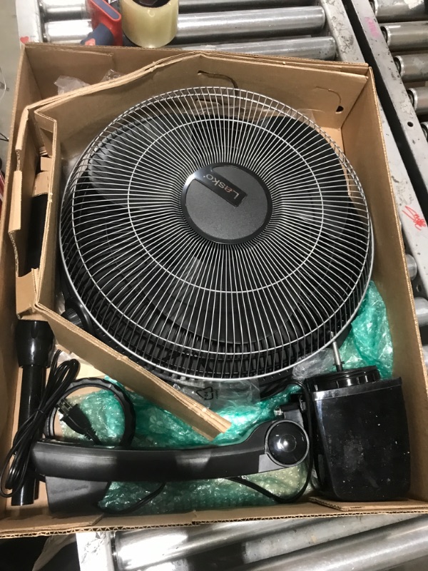 Photo 2 of Lasko S16612 Oscillating 16? Adjustable Pedestal Stand Fan with Timer, Thermostat and Remote for Indoor, Bedroom, Living Room, Home Office & College Dorm Use, 16 Inch, Black 16612 Black 16612 Fan