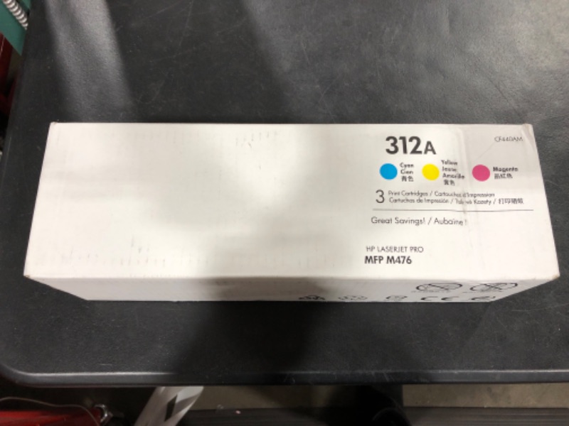 Photo 2 of HP 312A Cyan, Magenta, Yellow Toner Cartridges (3-pack) | Works with HP Color LaserJet Pro MFP M476 Series | CF440AM https://a.co/d/0BnBYhd