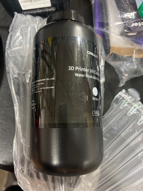 Photo 2 of Official Creality Standard 3D Printer Resin, 405nm Fast UV-Curing Resin, Photopolymer Resin for High Precision Rapid LCD 3D Printing, Low Shrinkage & Excellent Fluidity, Transparent 1000G 1kg Transparent