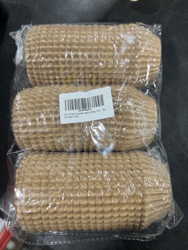 Photo 1 of 1500 Pcs Cupcake Liners Muffin Linners for baking, Food Grade Natural Baking Cups No Smells cupcake wrappers Standard Size