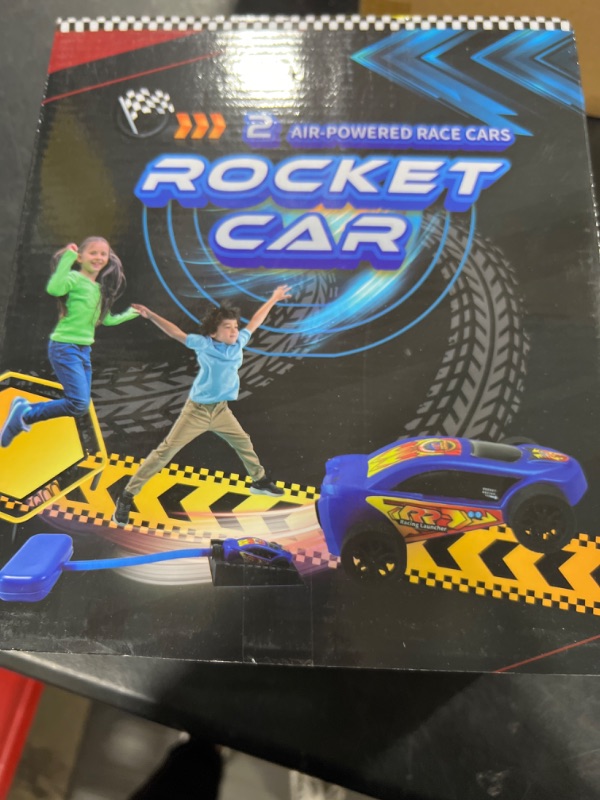 Photo 1 of KAMHX Foot Pneumatic Racer,2 Toy Car Rocket Launcher and 2 Air Powered Car with Ramp Sticker and Finish Line. Ideal for Outdoor and Indoor Play, Great for Kids Aged 5 and Over, All Year Round Duel