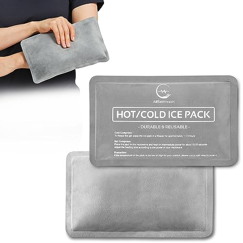 Photo 1 of 2 Pack Reusable Ice Packs for Injuries - Soft Ice Pack with Velvet Soft Fleece Fabric | Flexible Hot and Cold Gel Ice Pack Set- Cold Packs for Injurie
