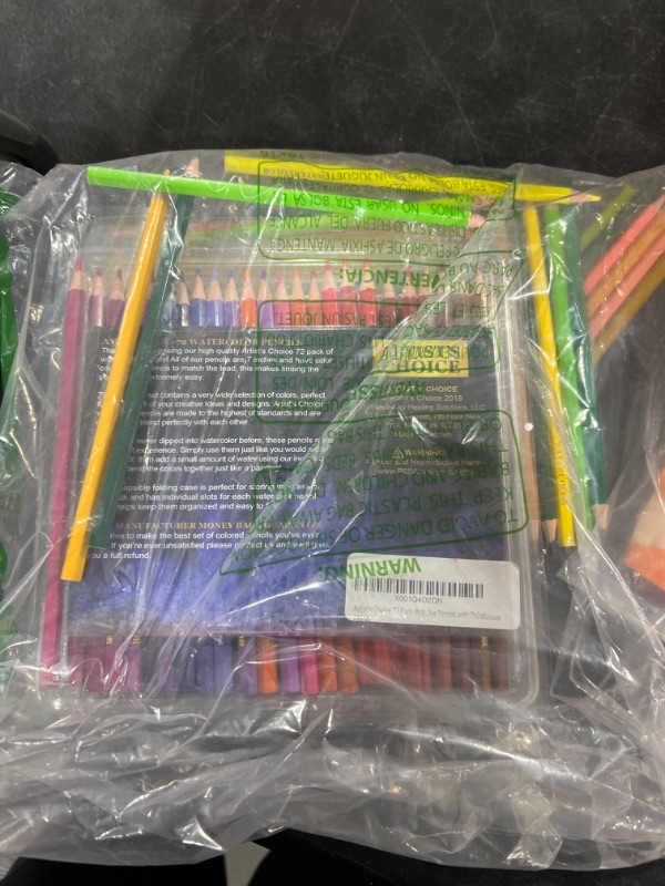 Photo 1 of Artist's Choice 72 Pack Watercolor Pencils with Paintbrush