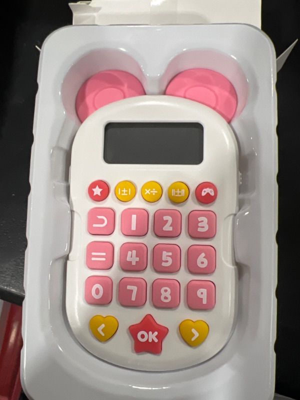 Photo 2 of Electronic Math Game for Kids Ages 4+, Addition, Subtraction, Multiplication & Division Learning Educational Toys, Gifts for Girls Boys 4 5 6 7 8 9 Years Old, Classroom Supply Pink