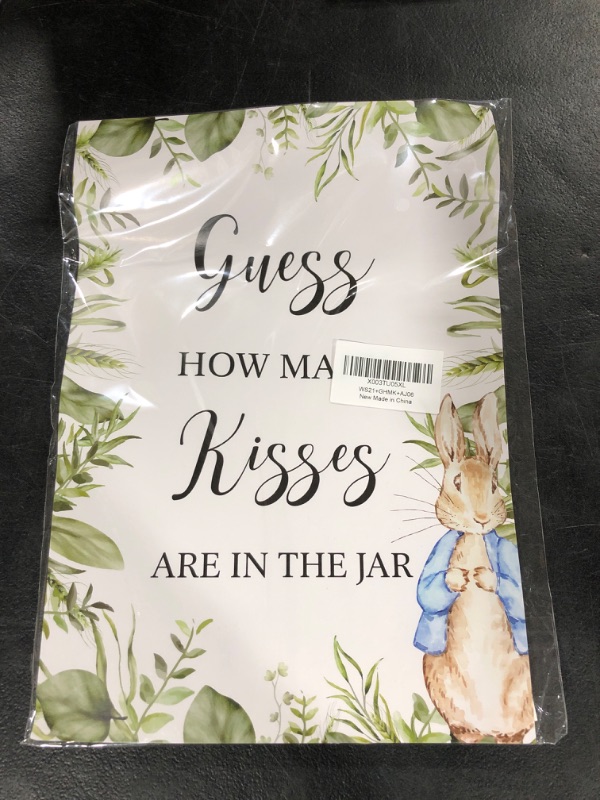 Photo 1 of Guess How Many Kisses Are in the Jar Game-1 Standing Sign and 50 Guessing Cards, Safari Bridal Shower Games, Baby Shower Sign, for Boys Girls Baby Shower Favors and Weddings Party Decoration-06